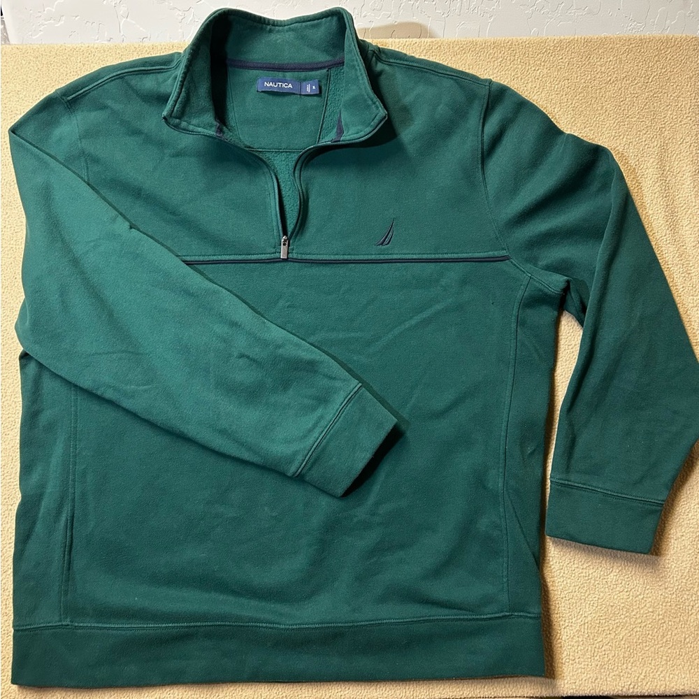 Nautical Men’s Sweatshirt Size XL - Color Green - Quarter zip